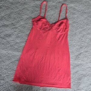 Aritzia Wilfred Highlighter Pink Bustier Corset Style Camisole Tank Top